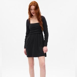 GAP Ruched mini dress black SMALL